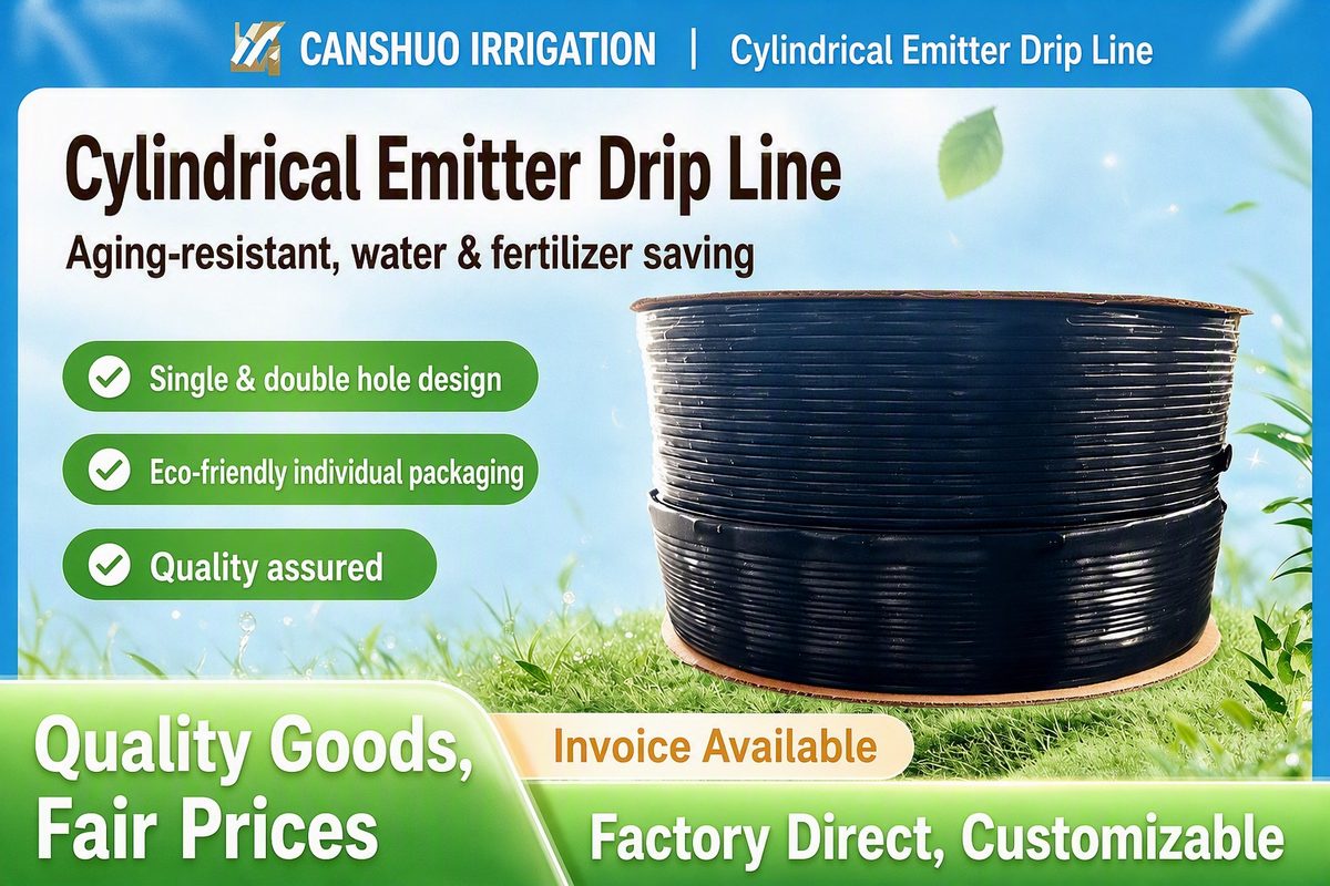 Cylindrical emitter drip line