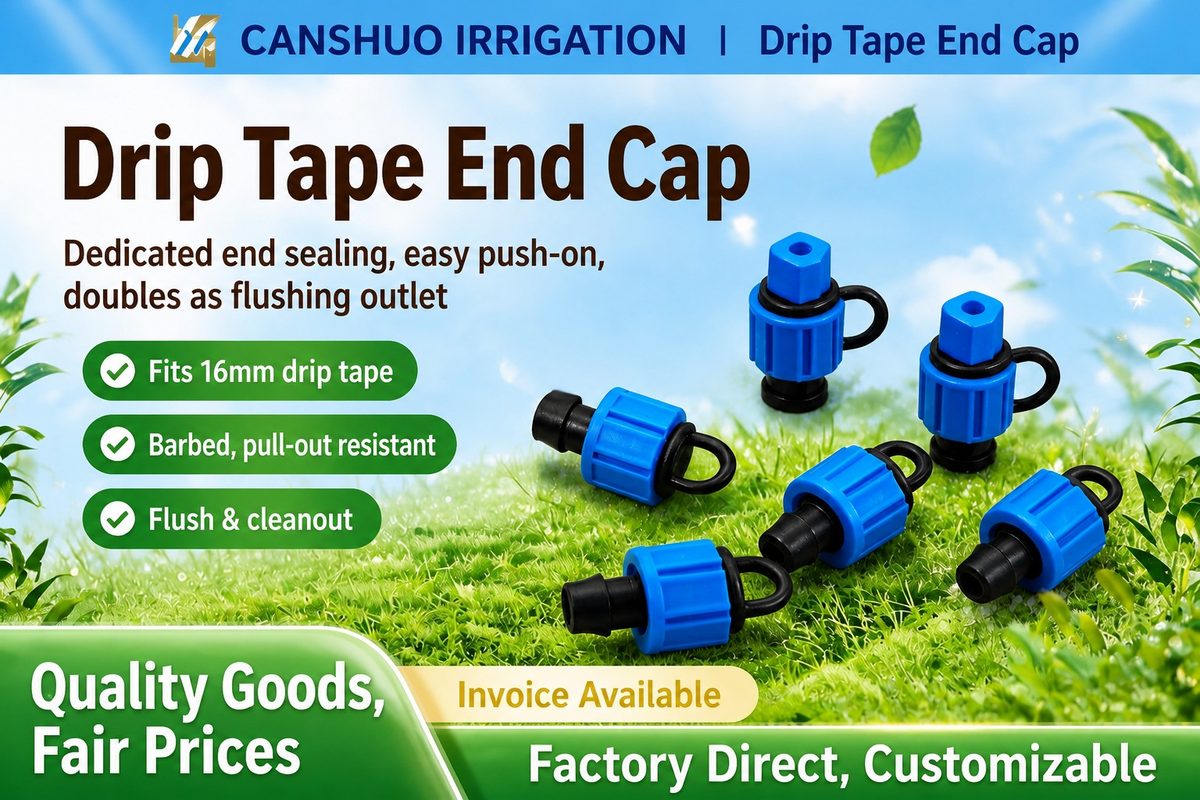 Drip tape end cap